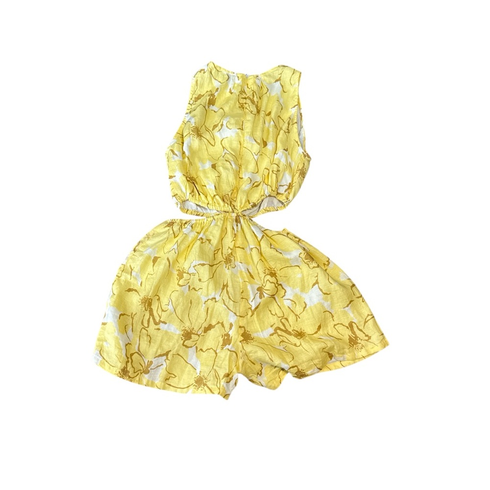 faithfull the brand Rana Playsuit Willa Floral Print Yellow Size 8 NWT - Picture 2 of 6